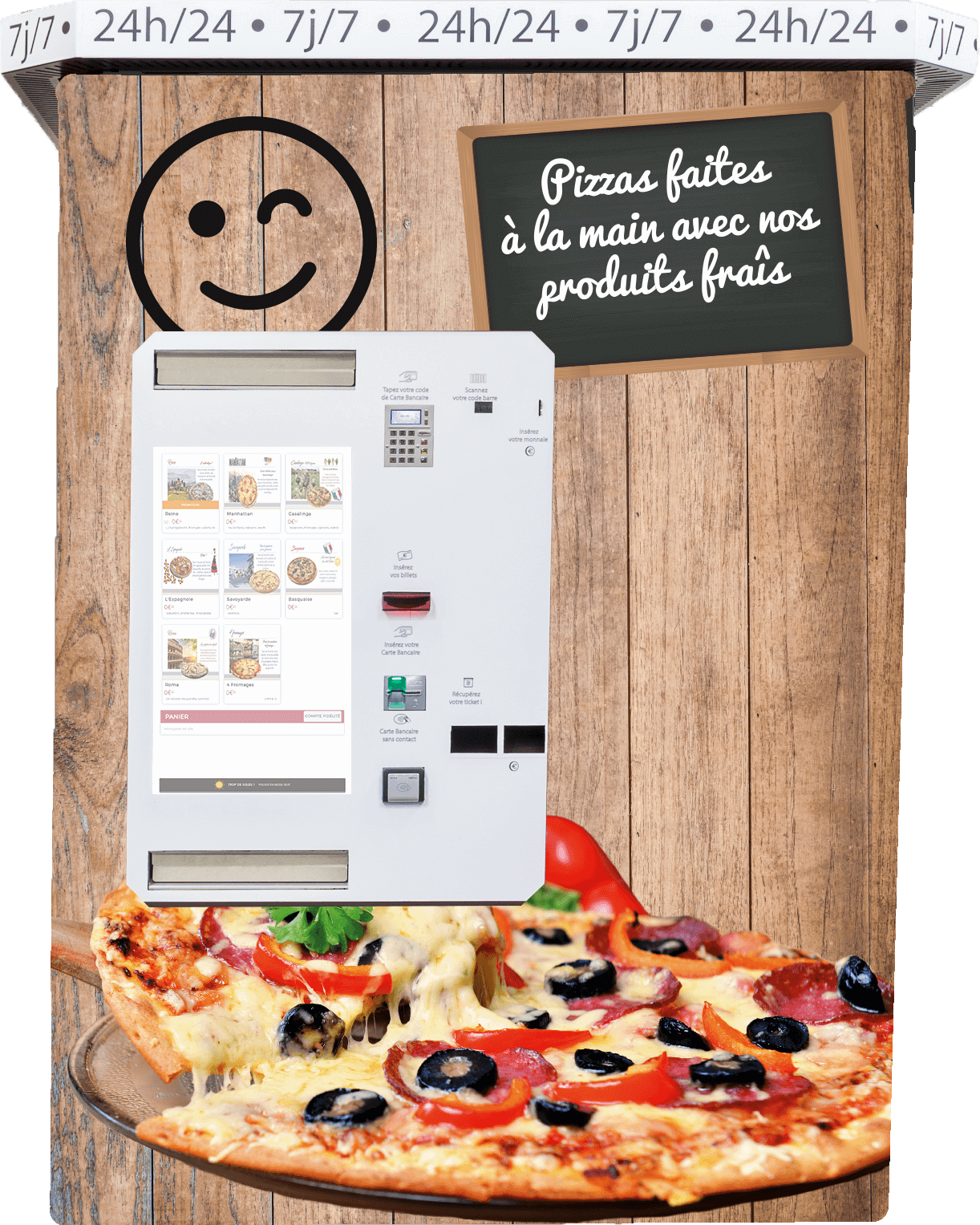 exemple de distributeur de pizza automatique