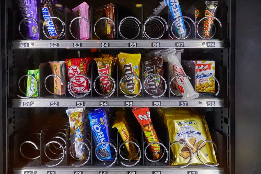 Exemple de snacks et confiseries d'un distributeur