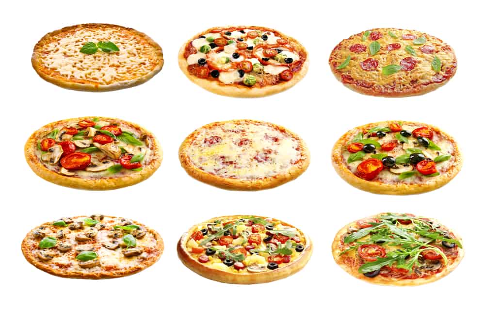 Exemples de types de pizza d'un distributeur automatique