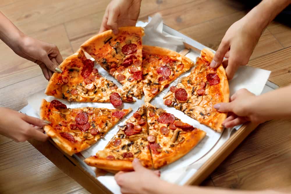 Pizza à partager facilement